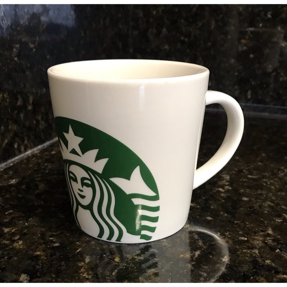 Starbucks Coffee Mug Cup Mermaid Siren Logo 14 fl. oz‎ White Green